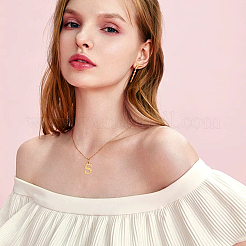 Ожерелья с подвесками в виде букв из нержавеющей стали 304&nbsp;NJEW-LP0001-53S-G