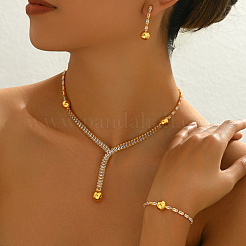 Круглые латунные серьги-гвоздики с кубическим цирконием TZ4206