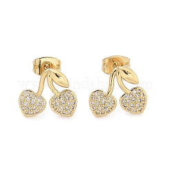 Серьги-гвоздики из циркония&nbsp;LS-EJEW-Q017-03A-G