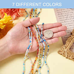 7 нить 7-х цветные стеклянные бусины&nbsp;GLAA-YS0001-06