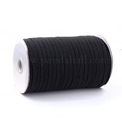 Cordon de corde élastique tressé plat de 1/4 pouce&nbsp;X-EC-R030-6mm-02