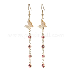 Комплекты из серег и ожерелий ручной работы с элементами лэмпворка от сглаза и латунной фурнитурой&nbsp;SJEW-JS01350-01