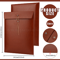 2 шт. карманы для хранения канцелярских принадлежностей из искусственной кожи формата А4&nbsp;AJEW-BC0009-22B