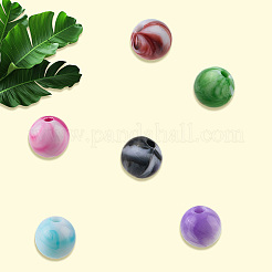 550шт 11 цвета непрозрачные акриловые бусины&nbsp;SACR-PA0001-05