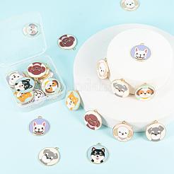 32шт 8 стиля экологически чистые подвески с эмалью из сплава&nbsp;ENAM-LS0001-39