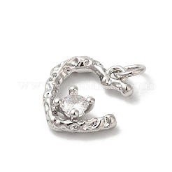 Подвески из латуни с покрытием из прозрачного кубического циркония&nbsp;KK-Z056-15P