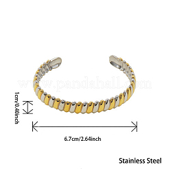 Zweifarbige Armreifen aus Edelstahl 304 für Damen&nbsp;WG684E5-01