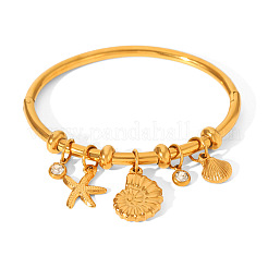 Brazalete articulado con dije en forma de estrella de mar&nbsp;WGCC196-01
