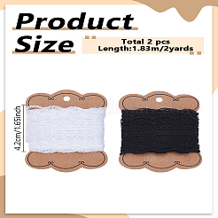 4 шт. 2-х цветных полиэстеровых кружевных отделок длиной 2 ярда&nbsp;OCOR-LP0001-95