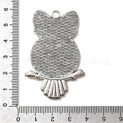 Сеттинги стразы & кабошон большой кулон Сова тибетский стиль сплава&nbsp;LS-TIBE-S297-07AS-LF