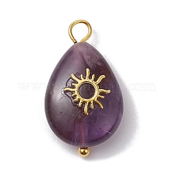 3шт 3 стиля подвеска из натурального аметиста&nbsp;PALLOY-JF02576-03