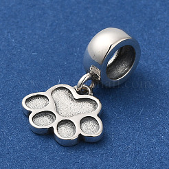 Ciondoli pendenti europei in argento sterling placcati in rodio anti-ossidazione 925&nbsp;STER-NH0001-15P
