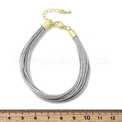 Pulsera de cordón trenzado multifilamento metálico de poliéster para la fabricación de pulseras&nbsp;BJEW-H642-02G-08