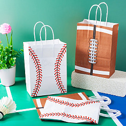 8 stücke 2 arten baseball druck papier geschenk tragetaschen&nbsp;ABAG-TA0001-55