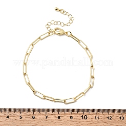 Браслет из латунных звеньев-скрепок для женщин&nbsp;BJEW-A065-03G