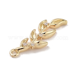 Подвески из латуни с прозрачным фианитом&nbsp;LS-KK-Z061-15G-02