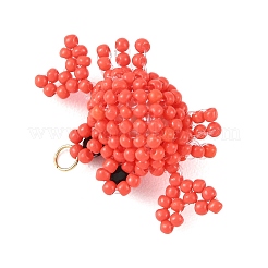Anhänger aus Glasperlen und natürlichem schwarzem Onyx&nbsp;PALLOY-MZ01389