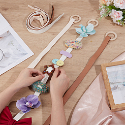 6 шт. 3 цвета искусственная кожа бант для хранения настенный подвесной декор&nbsp;HJEW-OC00105