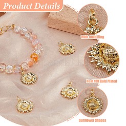 12шт латунные подвески&nbsp;KK-HS0015-34