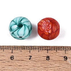 Handgemachte Millefiori Glas runde Perlen&nbsp;LA-N001-01E-13MM