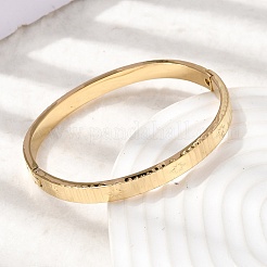 Brazaletes con bisagras de acero inoxidable 304 para mujer&nbsp;BJEW-B168-12G