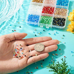 18 brin de perles de verre transparentes plaquées couleur AB&nbsp;GLAA-TA0004-44