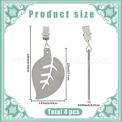 4 pieza de pesas para mantel de acero inoxidable 430&nbsp;AJEW-GF0012-06A