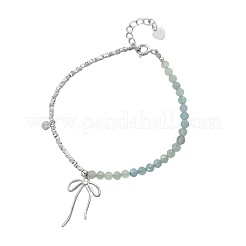 925 браслет из стерлингового серебра с фианитами и натуральным аквамарином&nbsp;FS-WGA1961-02