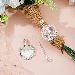 2 шт. оправа для подвески из сплава со стразами&nbsp;PALLOY-FH00157