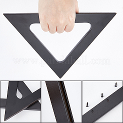 2 jeu de poignées de sac triangulaires en bois&nbsp;DIY-WR0001-12A