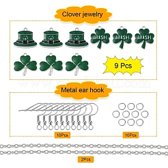 Комплект для изготовления ювелирных изделий с кулоном в виде клевера своими руками&nbsp;DIY-YW0005-05P