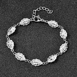 Браслеты из нержавеющей стали 304 с божьей коровкой для женщин&nbsp;BJEW-K226-15B-P