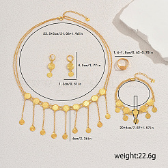 Элегантный комплект из латунных монет в стиле Ближнего Востока с кисточками TA2928