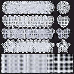 50 шт. 5 стиля пластиковых холстов для самостоятельного изготовления&nbsp;DIY-CP0012-42
