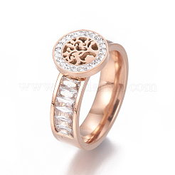 Anillos de dedo de acero inoxidable 304&nbsp;RJEW-F098-03RG