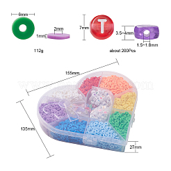 8 цвет бусин из полимерной глины ручной работы&nbsp;CLAY-YW0001-36
