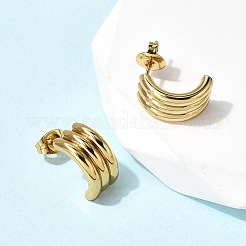 Тройные серьги-гвоздики из нержавеющей стали 201&nbsp;EJEW-Z151-01G