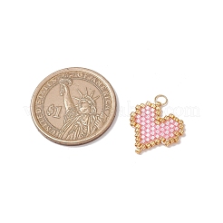 Подвески в форме сердца из бисера от miyuki delica glas&nbsp;PALLOY-MZ00701-01