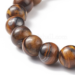 Bracelet extensible en oeil de tigre naturel&nbsp;BJEW-JB08748-03