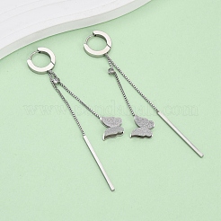 Pendientes de aro de acero inoxidable 304&nbsp;EJEW-F393-15P