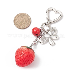 4 шт. подвеска из смолы в виде клубники&nbsp;HJEW-JM03855