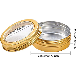 Boîtes de conserve rondes en aluminium&nbsp;CON-BC0005-21G