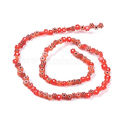 Millefiori a mano fili di perline di vetro&nbsp;LAMP-J035-4mm-07