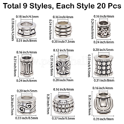 180шт 9 стиля бусины из сплава в тибетском стиле&nbsp;TIBEB-PA0001-05