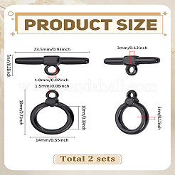 Застежки-тоглы из нержавеющей стали 304&nbsp;STAS-LP0004-77EB