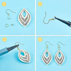 Наборы для изготовления сережек в виде листьев своими руками&nbsp;DIY-NB0004-05