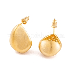 Aretes de latón con forma de lágrima de banco de tiro para mujer&nbsp;EJEW-G391-08G