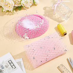Tissu tulle maille polyester&nbsp;DIY-WH0671-348C