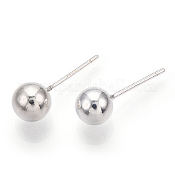 925 orecchini a bottone rotondi in argento sterling&nbsp;STER-T005-01G