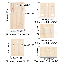 20 шт. 5 деревянных органайзера для сережек&nbsp;EDIS-NB0001-07